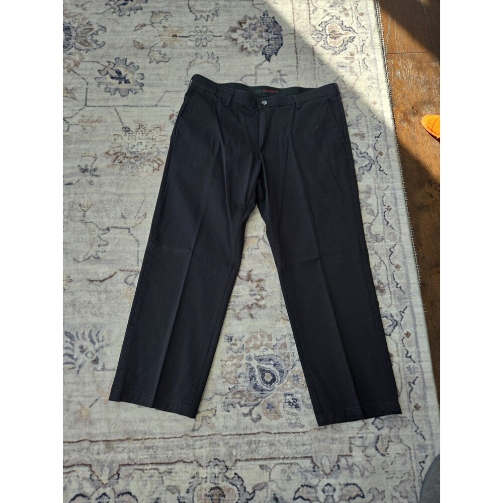 #374 Lee custom fit Men's Black 38x29 chinos dress pants Cotton/Polyester